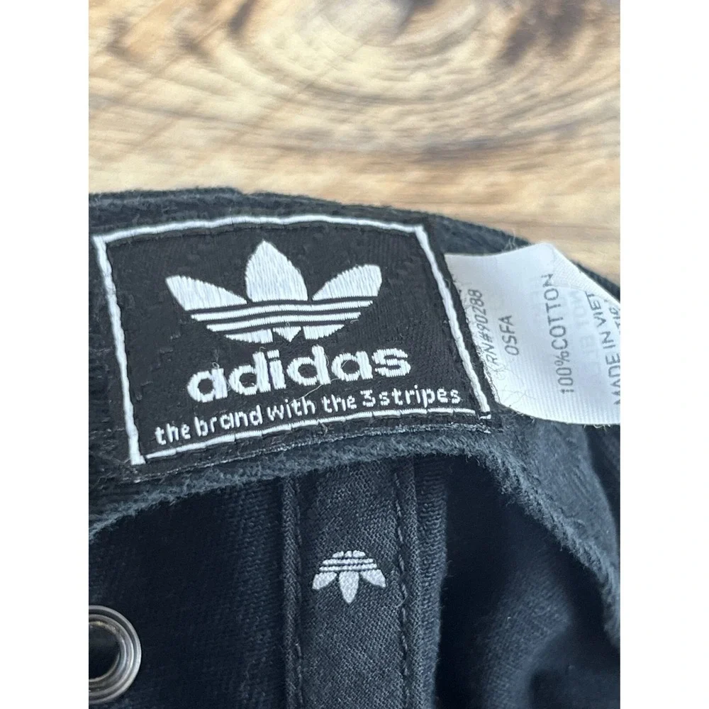 Adidas Youth Hat Adjustable Strapback Embroidered Black White‎ OSFM